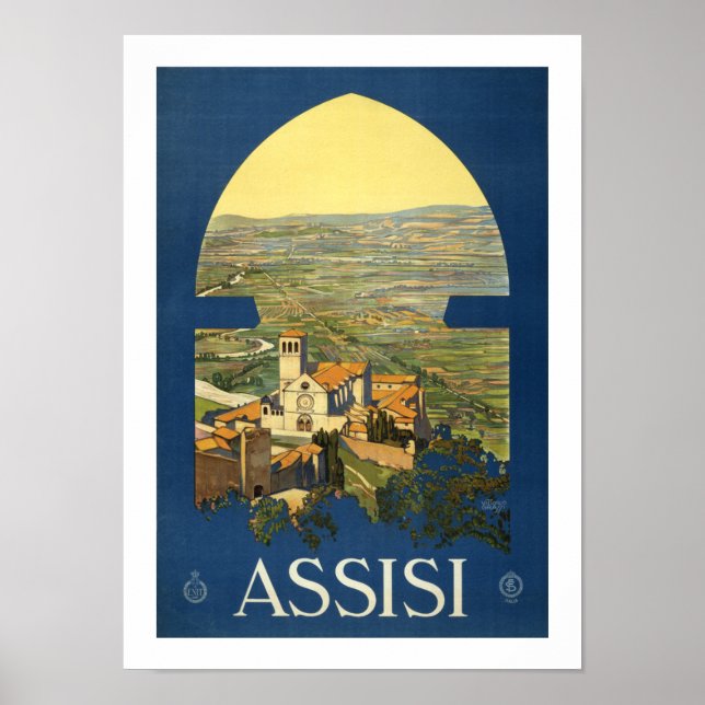 Assisi Travel Poster (Vorne)