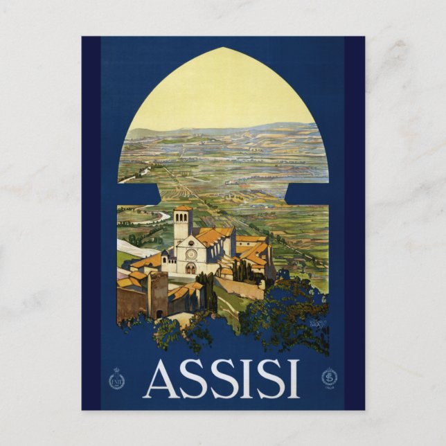 Assisi Vintag Saint Francis Italienische Postkarte (Vorderseite)