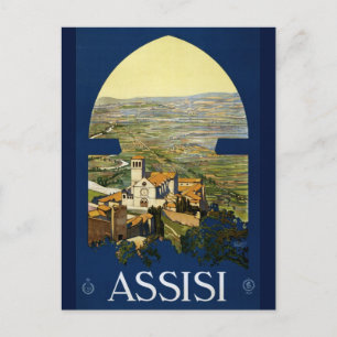Assisi Vintage Heiliger Franziskus Italienische Po Postkarte