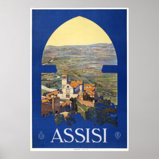 Assisi - Vintages italienisches Reiseplakat Poster