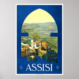 "Assisi" Vintages Reise-Plakat Poster