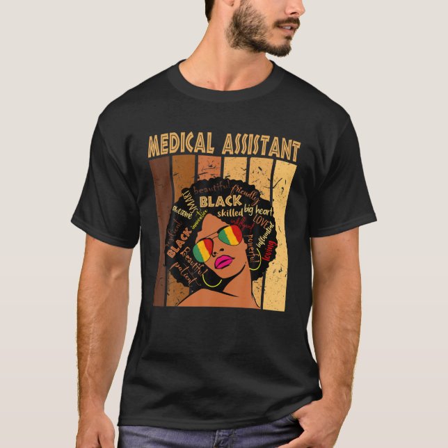 Assistant Afro American Black Hist T-Shirt (Vorderseite)