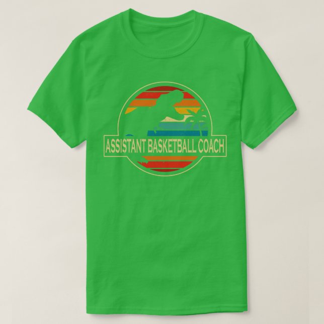 Assistant Basketball Coach Dinosaur T-Shirt (Design vorne)