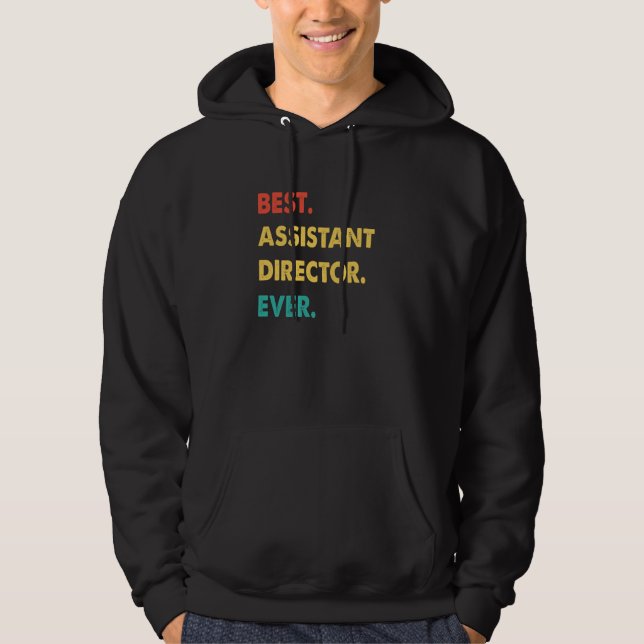 Assistant Director Retro Best Assistant Director E Hoodie (Vorderseite)
