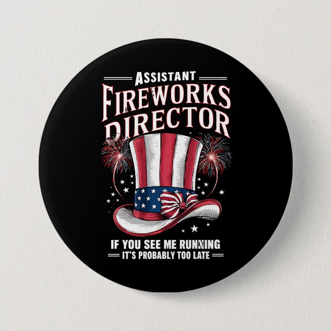 Assistant Fireworks Director USA 4. Juli Button (Vorderseite)