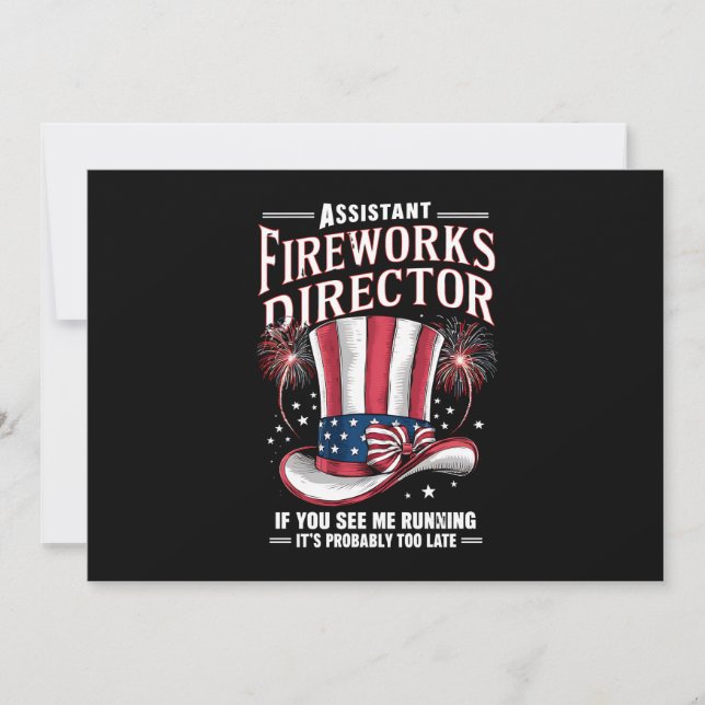 Assistant Fireworks Director USA 4. Juli Einladung (Vorderseite)