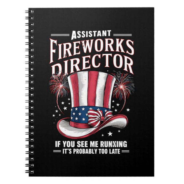 Assistant Fireworks Director USA 4. Juli Notizblock (Vorderseite)