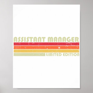 ASSISTANT MANAGER Funny Job Title Profession Birth Poster