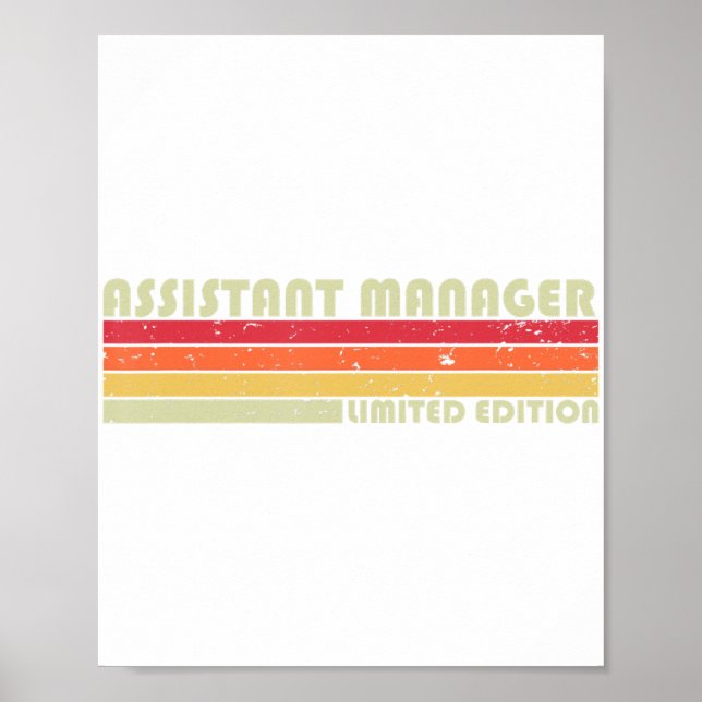ASSISTANT MANAGER Funny Job Title Profession Birth Poster (Vorne)