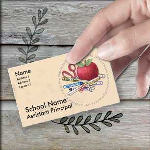 Assistant Principal custom business cards Visitenkarte
