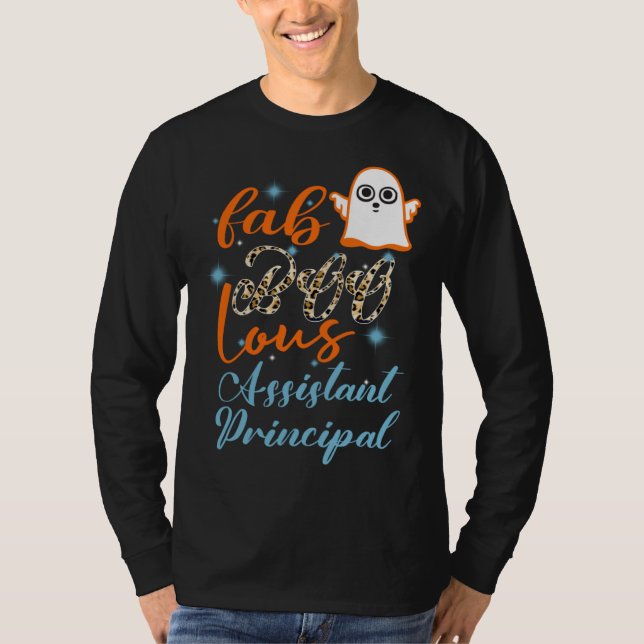 Assistant Principal Halloween Fab Boo Lous Leopard T-Shirt (Vorderseite)