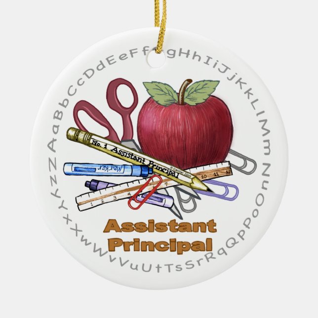 Assistant Principal Rundschmuck Keramik Ornament (Vorne)
