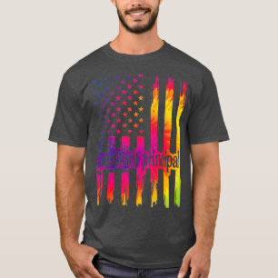 Assistant Principal US Flag Gifts School Crew T-Shirt