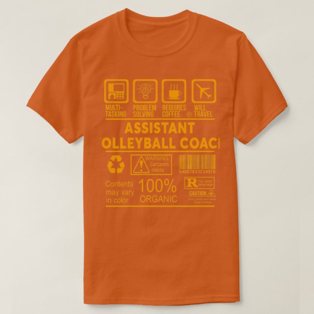 ASSISTANT VOLLEYBALL COACH NICE DESIGN 2017 2 T-Shirt (Design vorne)