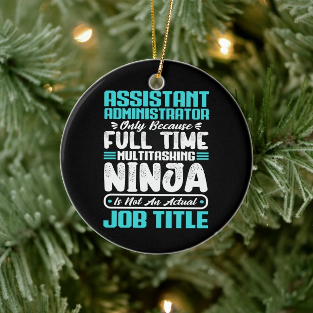 Assistent-Administrator Multitasker-Jobtitel Keramik Ornament (Baum)