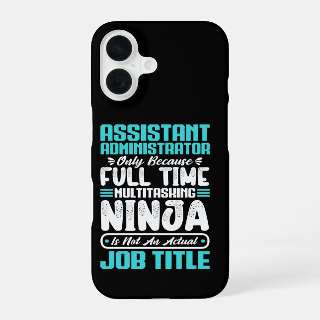 Assistent Administrator Multitasking Job Titel Fäh iPhone 16 Hülle (Rückseite)