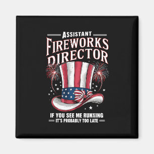 Assistent der Feuerwerksdirektion USA 4. Juli Magnet