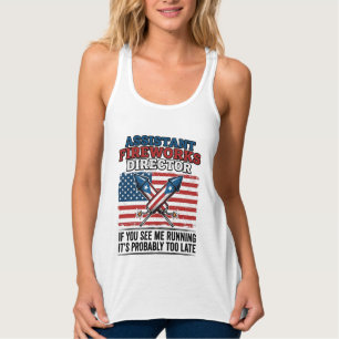 Assistent der Feuerwerksdirektor Lustiges patrioti Tank Top