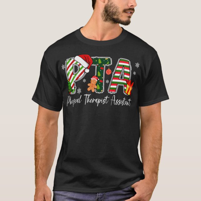 Assistent der Physiotherapie Retro-Weihnachtsmannm T-Shirt (Vorderseite)