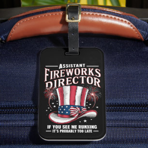 Assistent des Feuerwerksdirektors USA 4. Juli Gepäckanhänger