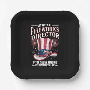 Assistent des Feuerwerksdirektors USA 4. Juli Pappteller