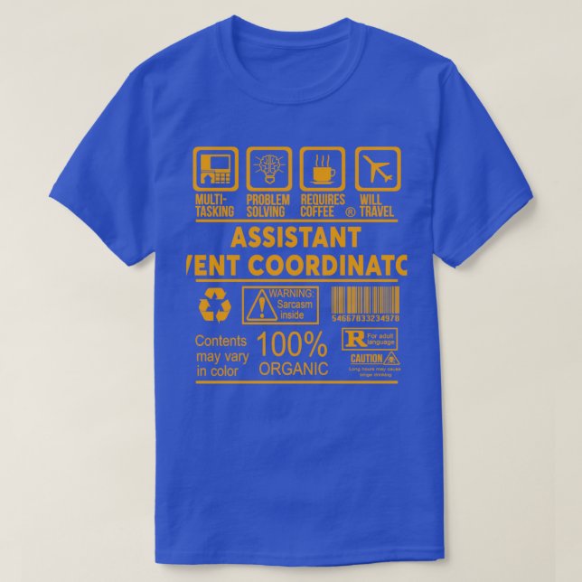 ASSISTENT EVENT COORDINATOR NICE DESIGN 2017 T-Shirt (Design vorne)
