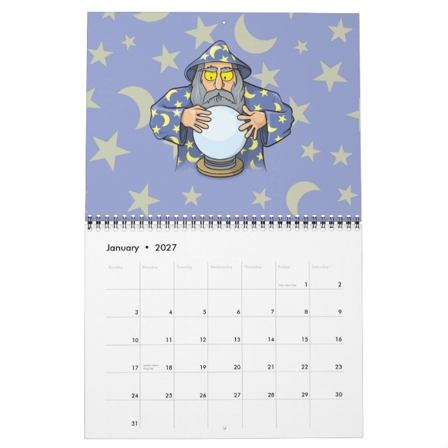 Assistent mit Ball Kalender (Jan 2027)