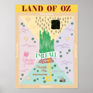 Assistent von Oz Map Poster