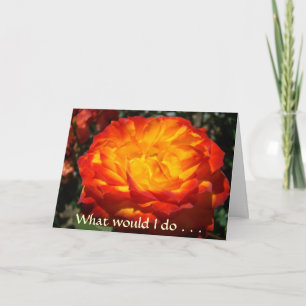Assistententag-Karten Orange Rose Danke! Dankeskarte