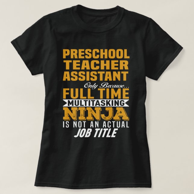 Assistentin für Vorschullehrer T-Shirt (Design vorne)