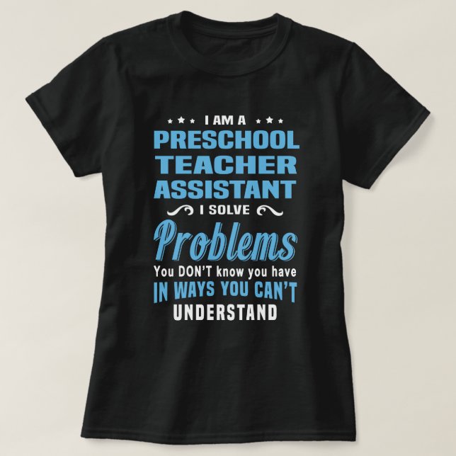 Assistentin für Vorschullehrer T-Shirt (Design vorne)