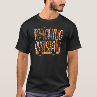Assistentin Leopard Pilgrim Hat Fall Dank T-Shirt