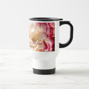 Assistentinnentag-Geschenke Pink Rose Kaffee-Reise Reisebecher