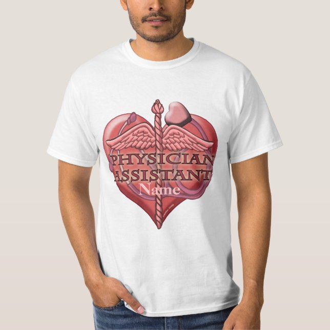 Assistenzärztin Heart Caduceus T-Shirt (Vorderseite)