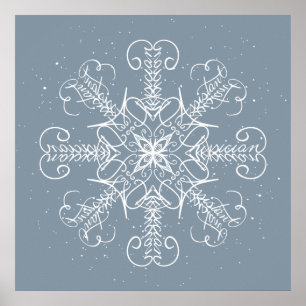 Assistenzärztin - Job Karriere Snowflake Art Poster