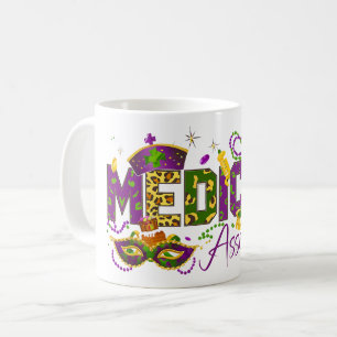 Assistenzärztin - Mardi Gras Kaffeetasse