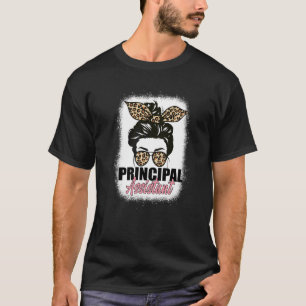 Assistenzärztin Messy Bun gebleicht Schularbeit T-Shirt