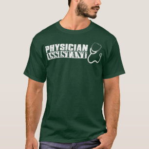 Assistenzärztlicher Vintager weißer Text T-Shirt