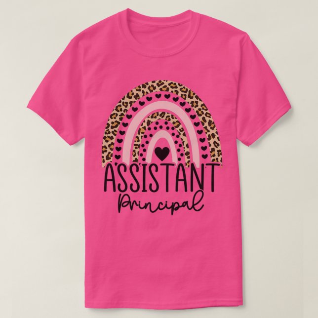 Assistenzassistent Leopard Rainbow Assistant Prin T-Shirt (Design vorne)