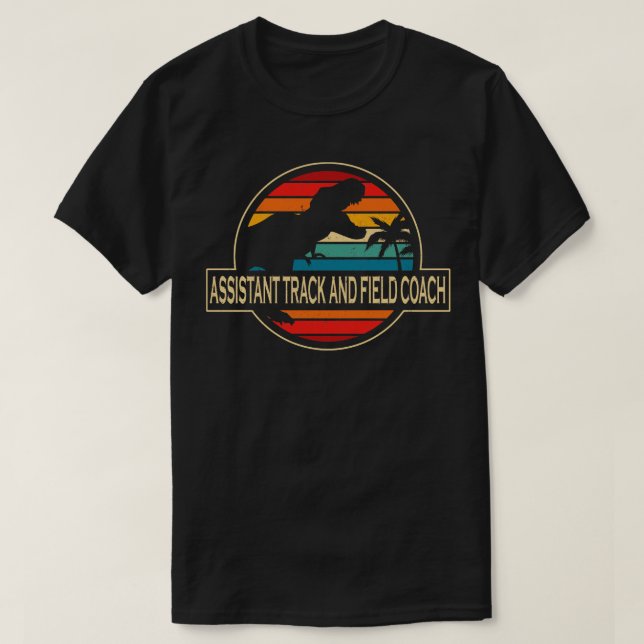 Assistenzbahn und Feldtrainer Dinosaurier T-Shirt (Design vorne)