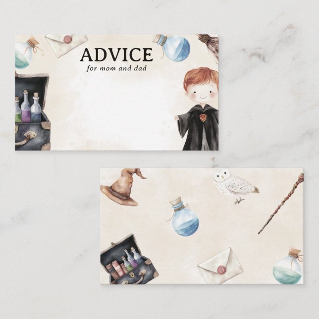 Assistenzberatung für Mama und Vater Babydusche Begleitkarte (Vorne/Hinten)