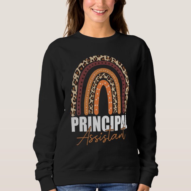 Assistenzkraft Rainbow Job Title School Sweatshirt (Vorderseite)