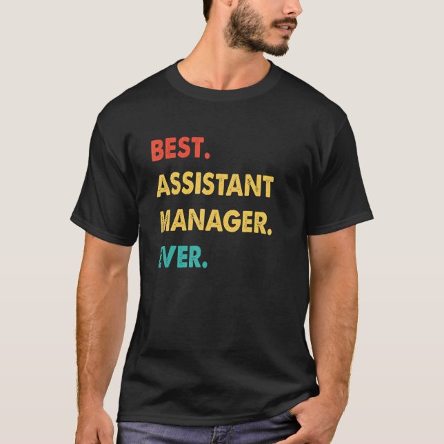 Assistenzmanager Retro Best Assistant Manager Eve T-Shirt (Vorderseite)