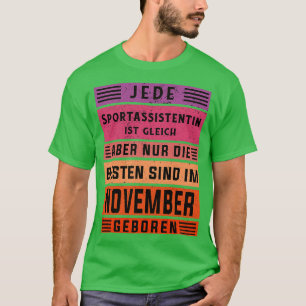 Assistenztrainer Geburtstag November geborenes Spo T-Shirt