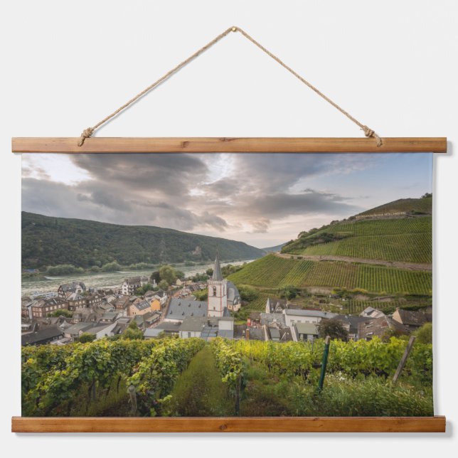 Assmannshausen Deutschland Wandteppich Mit Holzrahmen (Vorne)