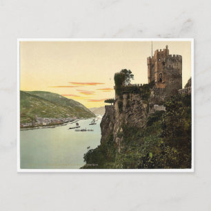 Assmannshausen und Rheinstein, der Rhein, Deutschl Postkarte