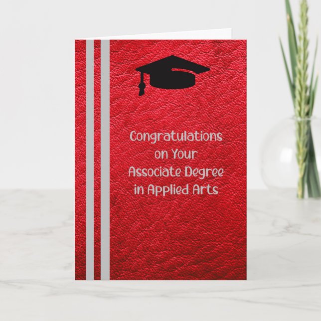 Associate Degree Card in Applied Arts Dankeskarte (Vorderseite)