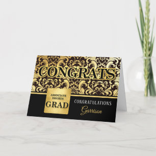 Associate Graduate Imitate Gold Foil mit Name Karte