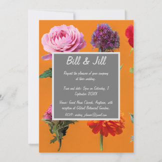 Assorted Blume Daisy Wedding Einladung