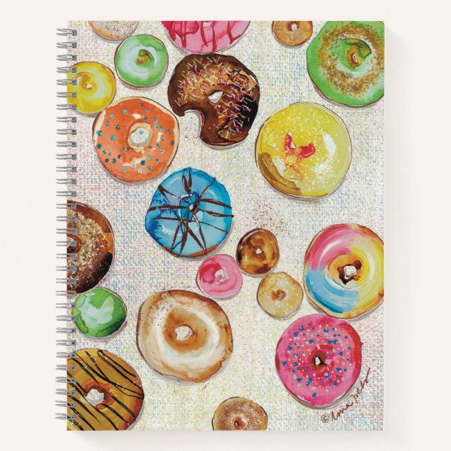 Assorted Donuts Spiral Notebook Notizbuch (Vorderseite)